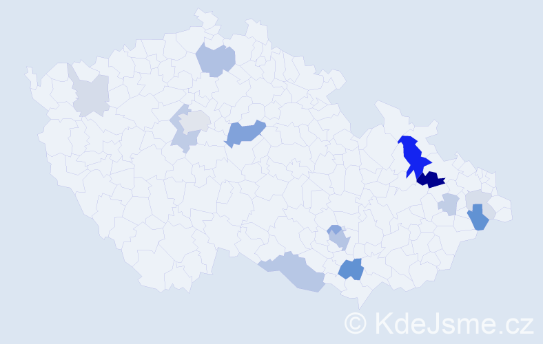 Příjmení: 'Košická', počet výskytů 39 v celé ČR