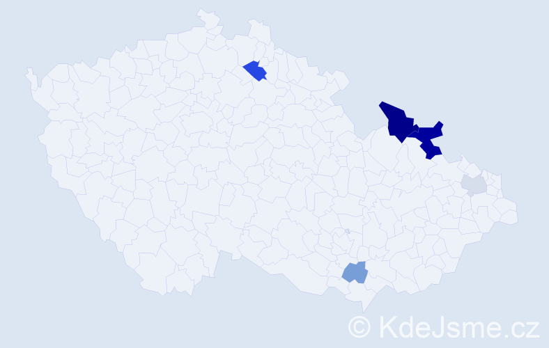 Příjmení: 'Hrancová', počet výskytů 12 v celé ČR