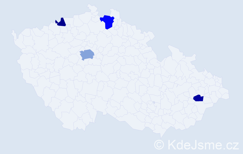 Příjmení: 'Kučmáš', počet výskytů 8 v celé ČR