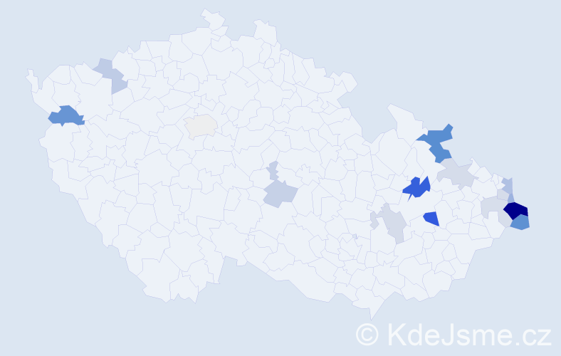 Příjmení: 'Fuják', počet výskytů 35 v celé ČR