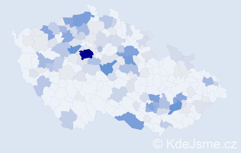 Příjmení: 'Podaná', počet výskytů 482 v celé ČR