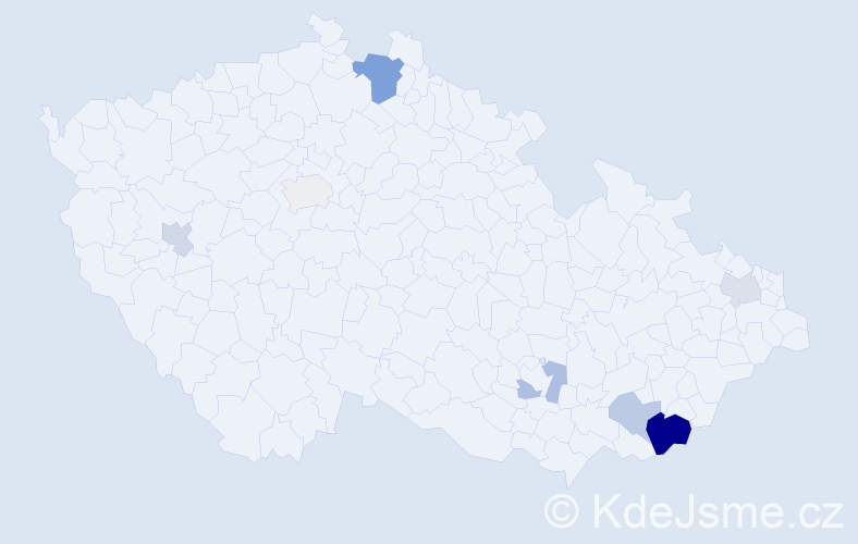 Příjmení: 'Sopůšek', počet výskytů 29 v celé ČR