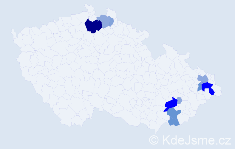 Příjmení: 'Pavič', počet výskytů 34 v celé ČR