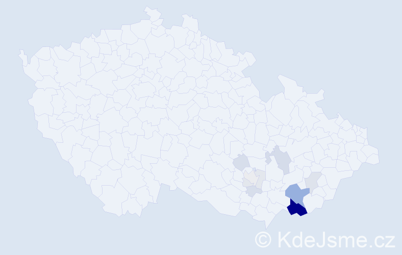 Příjmení: 'Galářová', počet výskytů 44 v celé ČR