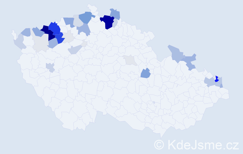 Příjmení: 'Kančiová', počet výskytů 253 v celé ČR