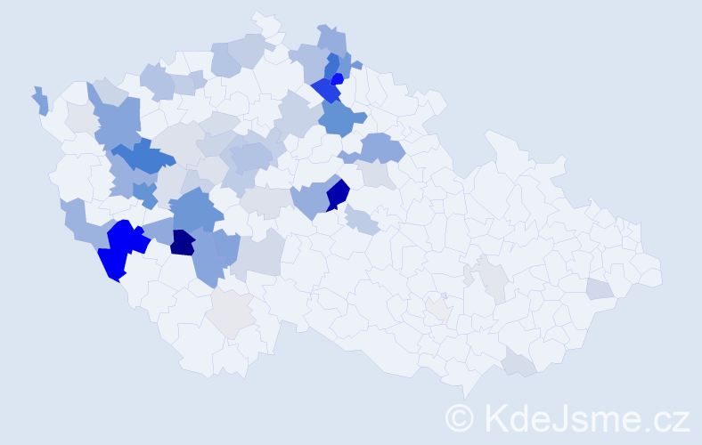 Příjmení: 'Vitáková', počet výskytů 237 v celé ČR