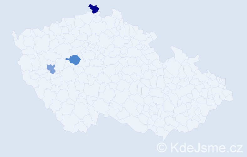 Příjmení: 'Kalubová', počet výskytů 14 v celé ČR