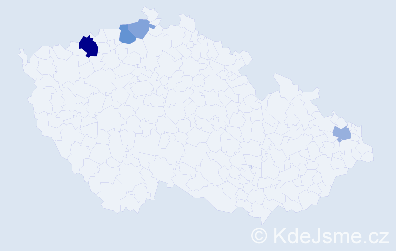 Příjmení: 'Horkuličová', počet výskytů 9 v celé ČR
