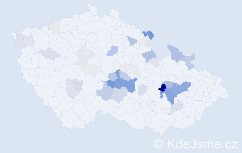 Příjmení: 'Čeplová', počet výskytů 149 v celé ČR