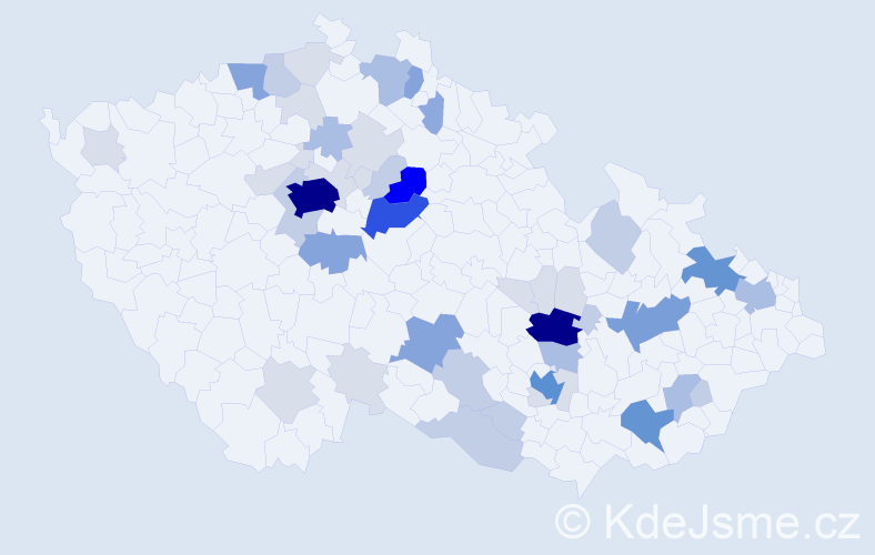 Příjmení: 'Paroulek', počet výskytů 174 v celé ČR
