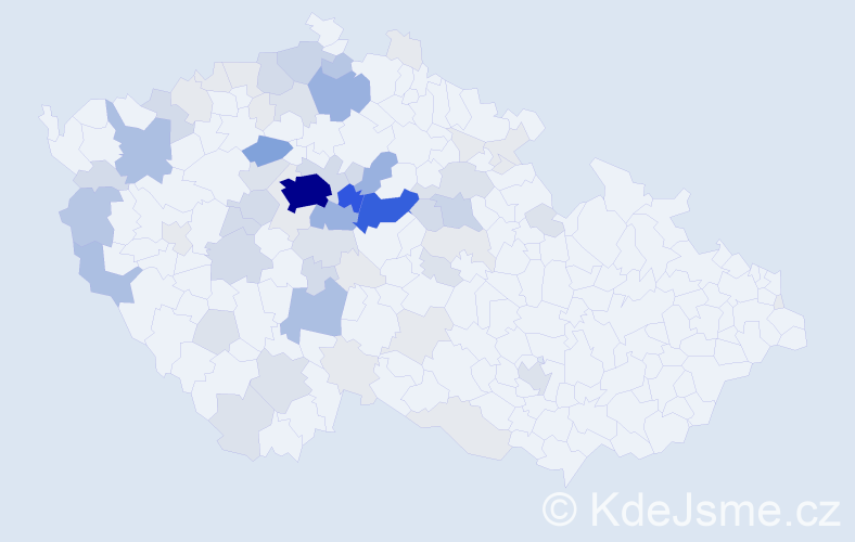 Příjmení: 'Vosecká', počet výskytů 259 v celé ČR