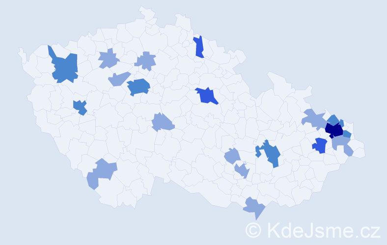 Příjmení: 'Stanek', počet výskytů 38 v celé ČR