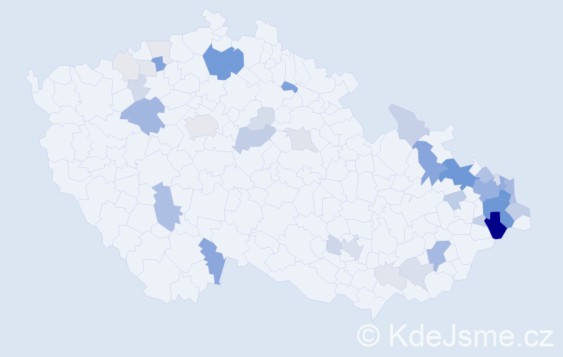 Příjmení: 'Gurecký', počet výskytů 178 v celé ČR