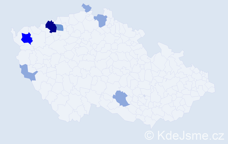 Příjmení: 'Roscher', počet výskytů 16 v celé ČR