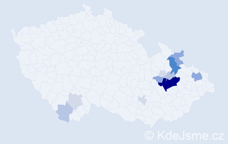Příjmení: 'Grofek', počet výskytů 41 v celé ČR