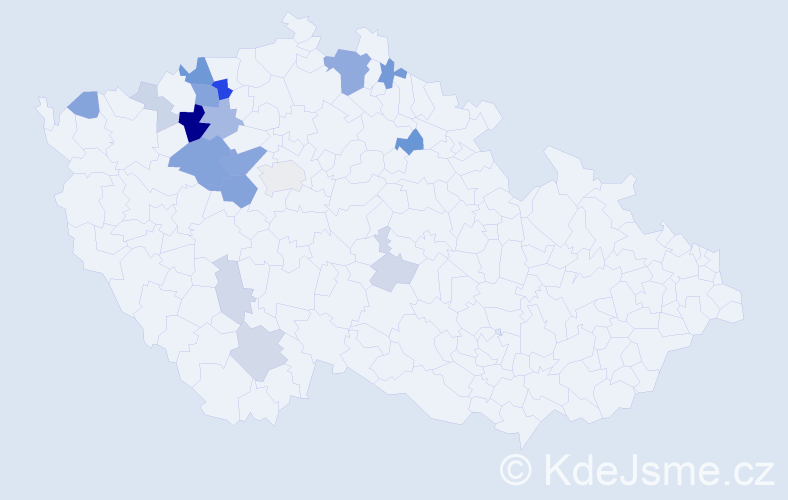 Příjmení: 'Lochovská', počet výskytů 55 v celé ČR