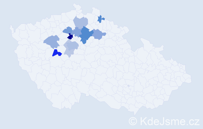 Příjmení: 'Štylerová', počet výskytů 26 v celé ČR