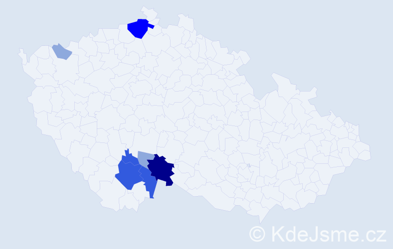 Příjmení: 'Slipka', počet výskytů 20 v celé ČR