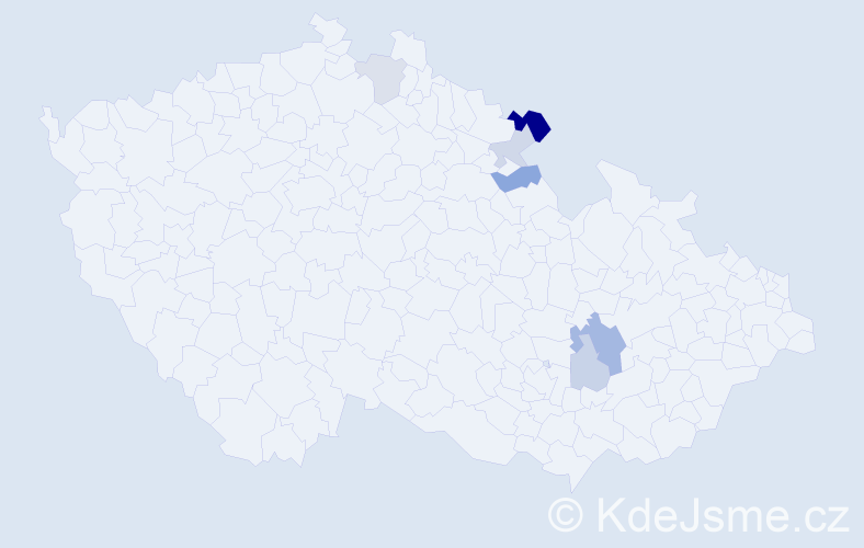 Příjmení: 'Pulter', počet výskytů 11 v celé ČR