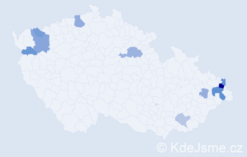 Příjmení: 'Daško', počet výskytů 26 v celé ČR