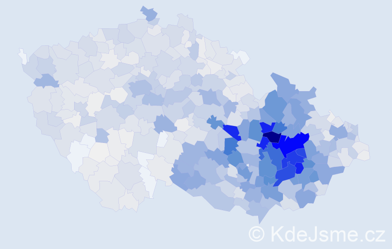 Příjmení: 'Navrátil', počet výskytů 8245 v celé ČR