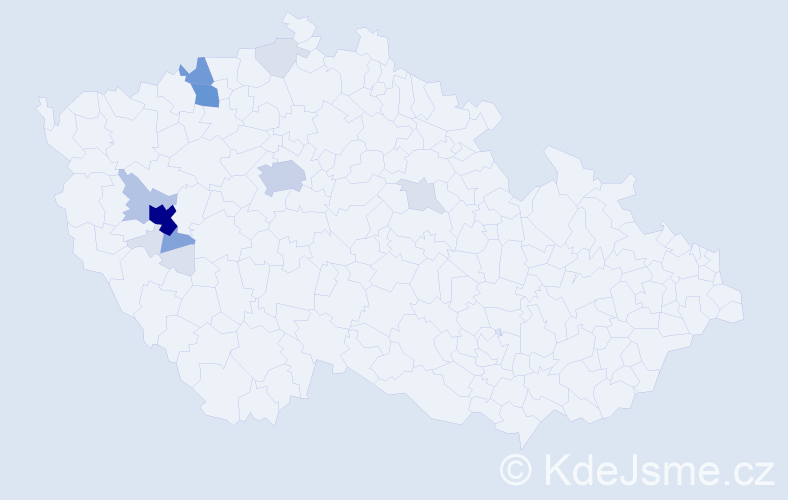 Příjmení: 'Roudová', počet výskytů 56 v celé ČR