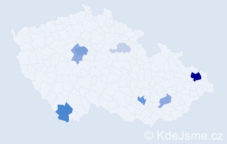 Příjmení: 'Adamíček', počet výskytů 28 v celé ČR