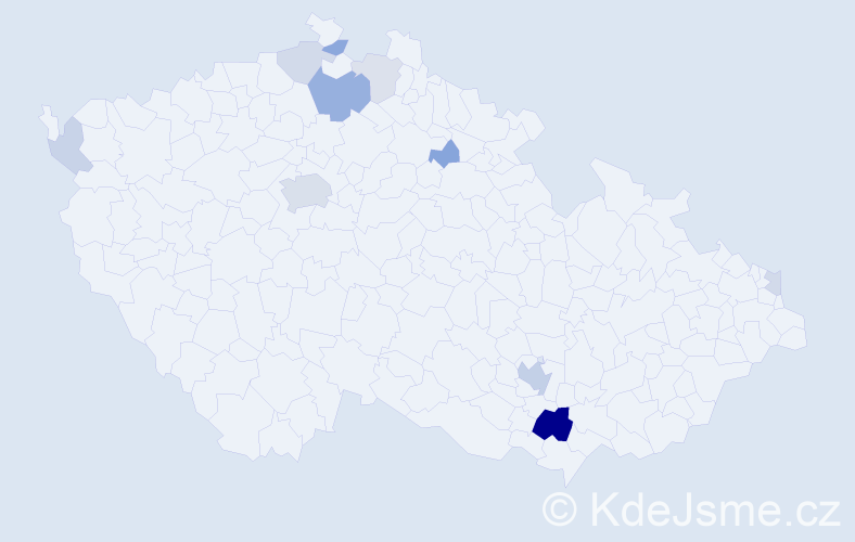 Příjmení: 'Kanská', počet výskytů 29 v celé ČR