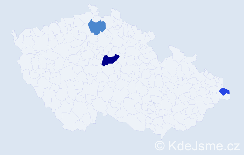 Příjmení: 'Podimák', počet výskytů 4 v celé ČR