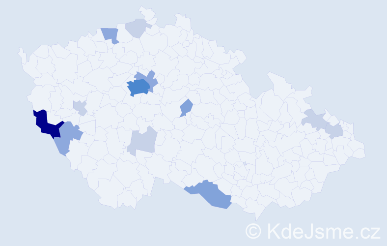 Příjmení: 'Faul', počet výskytů 35 v celé ČR