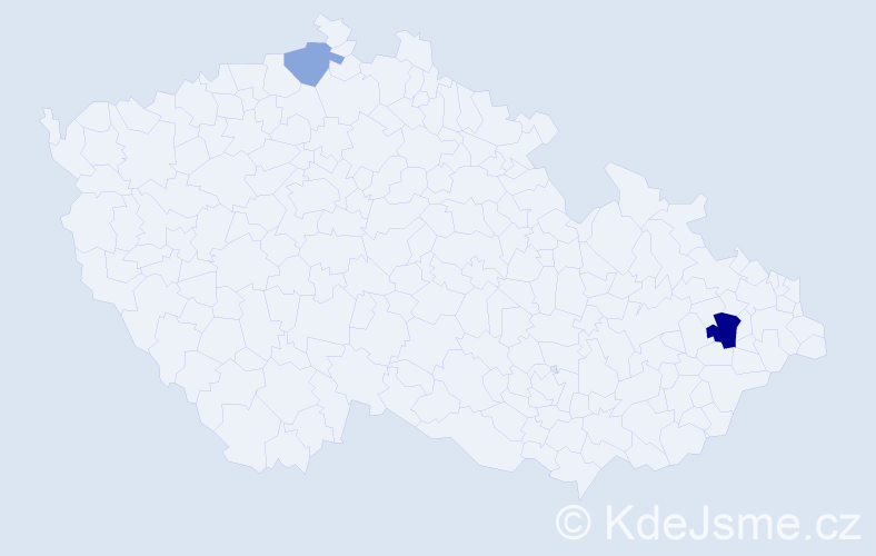 Příjmení: 'Omaník', počet výskytů 12 v celé ČR