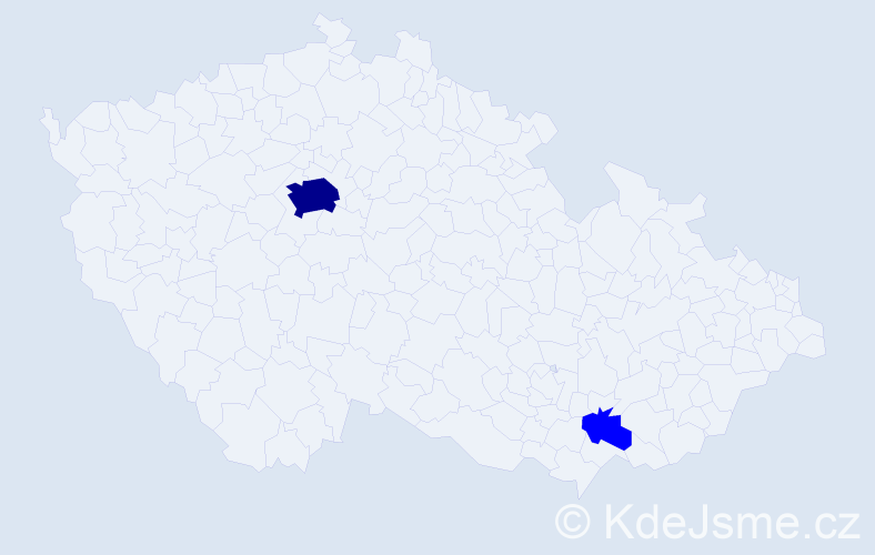 Příjmení: 'Stafová', počet výskytů 3 v celé ČR