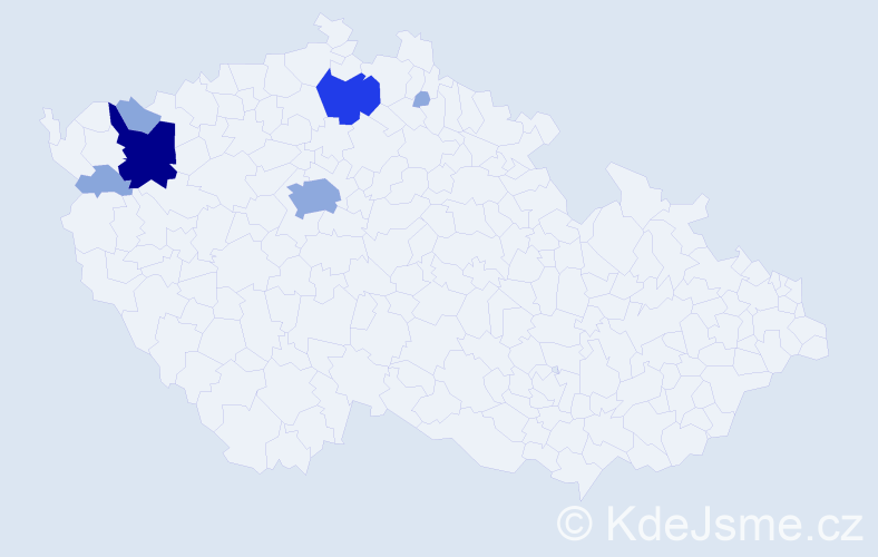Příjmení: 'Kumpoltová', počet výskytů 21 v celé ČR