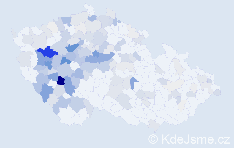 Příjmení: 'Jícha', počet výskytů 682 v celé ČR