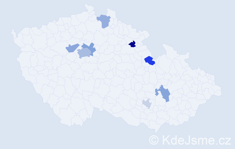 Příjmení: 'Chekh', počet výskytů 12 v celé ČR