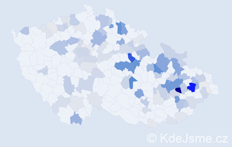 Příjmení: 'Doubravský', počet výskytů 297 v celé ČR