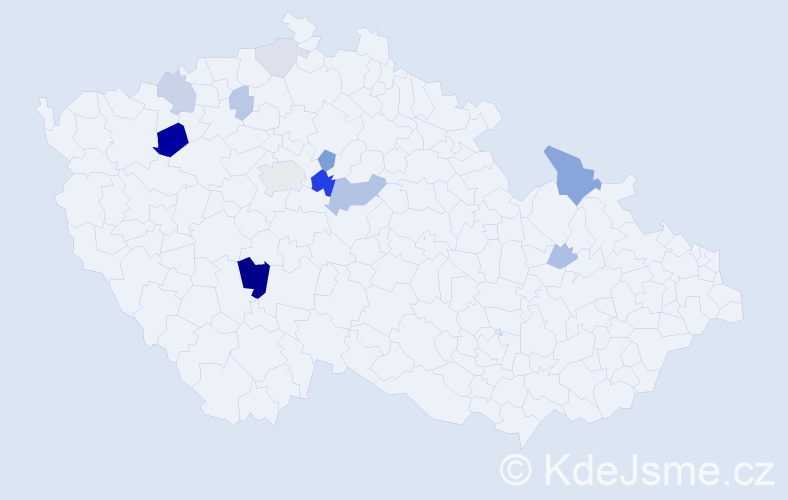 Příjmení: 'Cézová', počet výskytů 32 v celé ČR