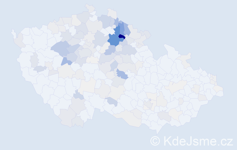 Příjmení: 'Fejfar', počet výskytů 731 v celé ČR