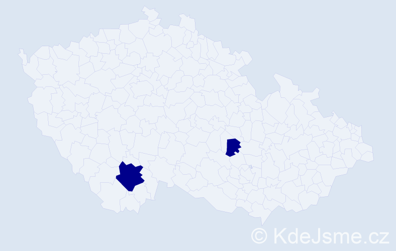 Příjmení: 'Dreyer', počet výskytů 2 v celé ČR