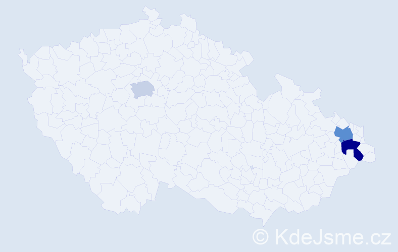 Příjmení: 'Golatová', počet výskytů 8 v celé ČR