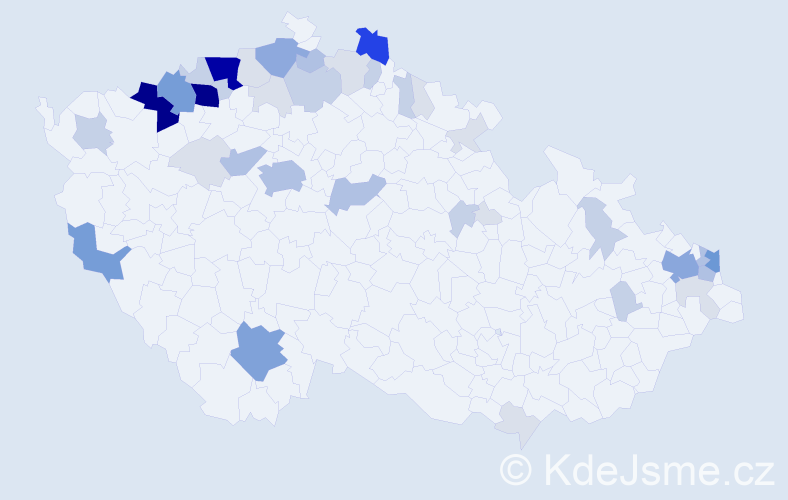 Příjmení: 'Faková', počet výskytů 165 v celé ČR
