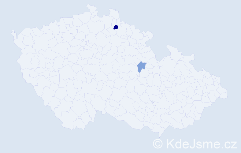 Příjmení: 'Maruščinec', počet výskytů 5 v celé ČR