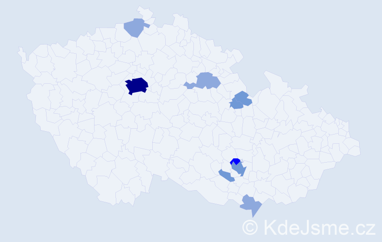 Příjmení: 'Šroller', počet výskytů 21 v celé ČR