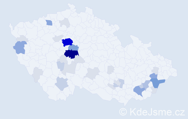 Příjmení: 'Pohunková', počet výskytů 97 v celé ČR