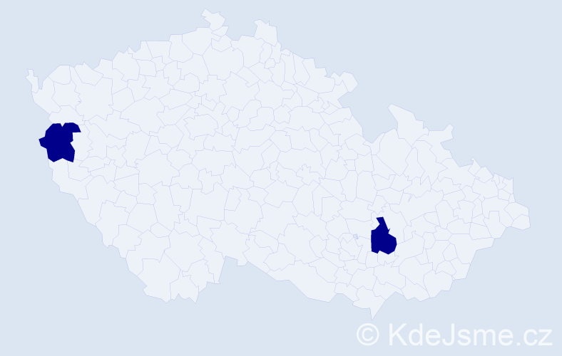 Příjmení: 'Majdán', počet výskytů 2 v celé ČR