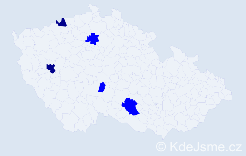 Příjmení: 'Szelle', počet výskytů 7 v celé ČR