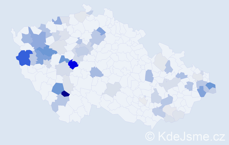 Příjmení: 'Plevková', počet výskytů 189 v celé ČR
