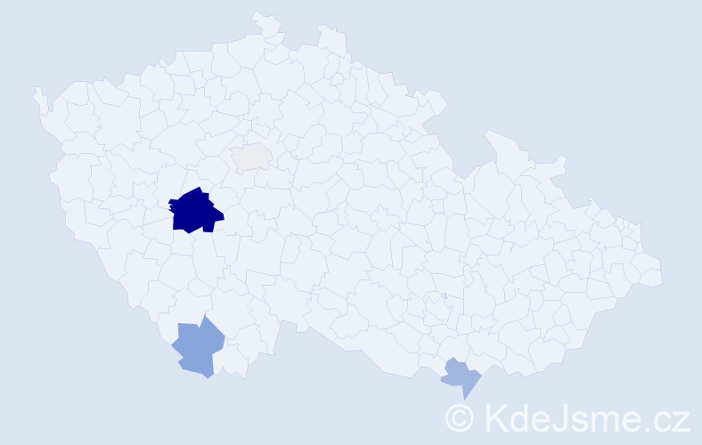 Příjmení: 'Pammer', počet výskytů 10 v celé ČR