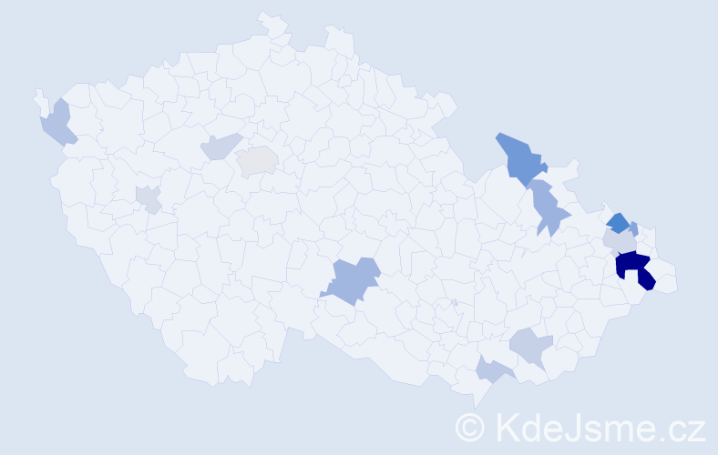 Příjmení: 'Michaláková', počet výskytů 31 v celé ČR