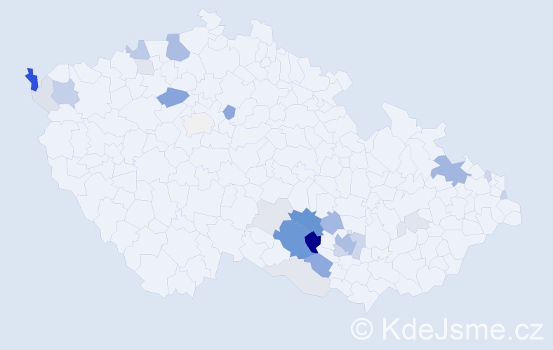 Příjmení: 'Midrlová', počet výskytů 80 v celé ČR